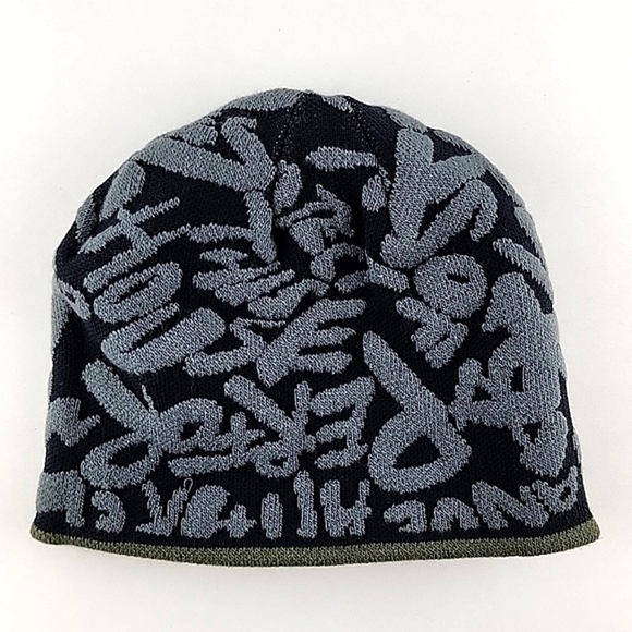 Under Armour Youth Halftime Reversible Beanie Knit Toque Marine Green - Picture 4 of 11